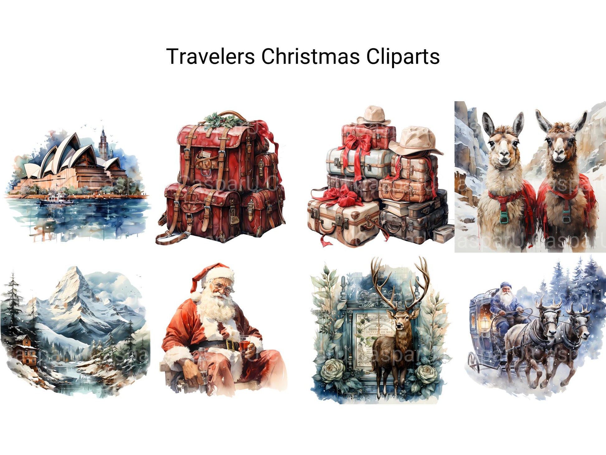 Travelers Christmas Clipart - CraftNest