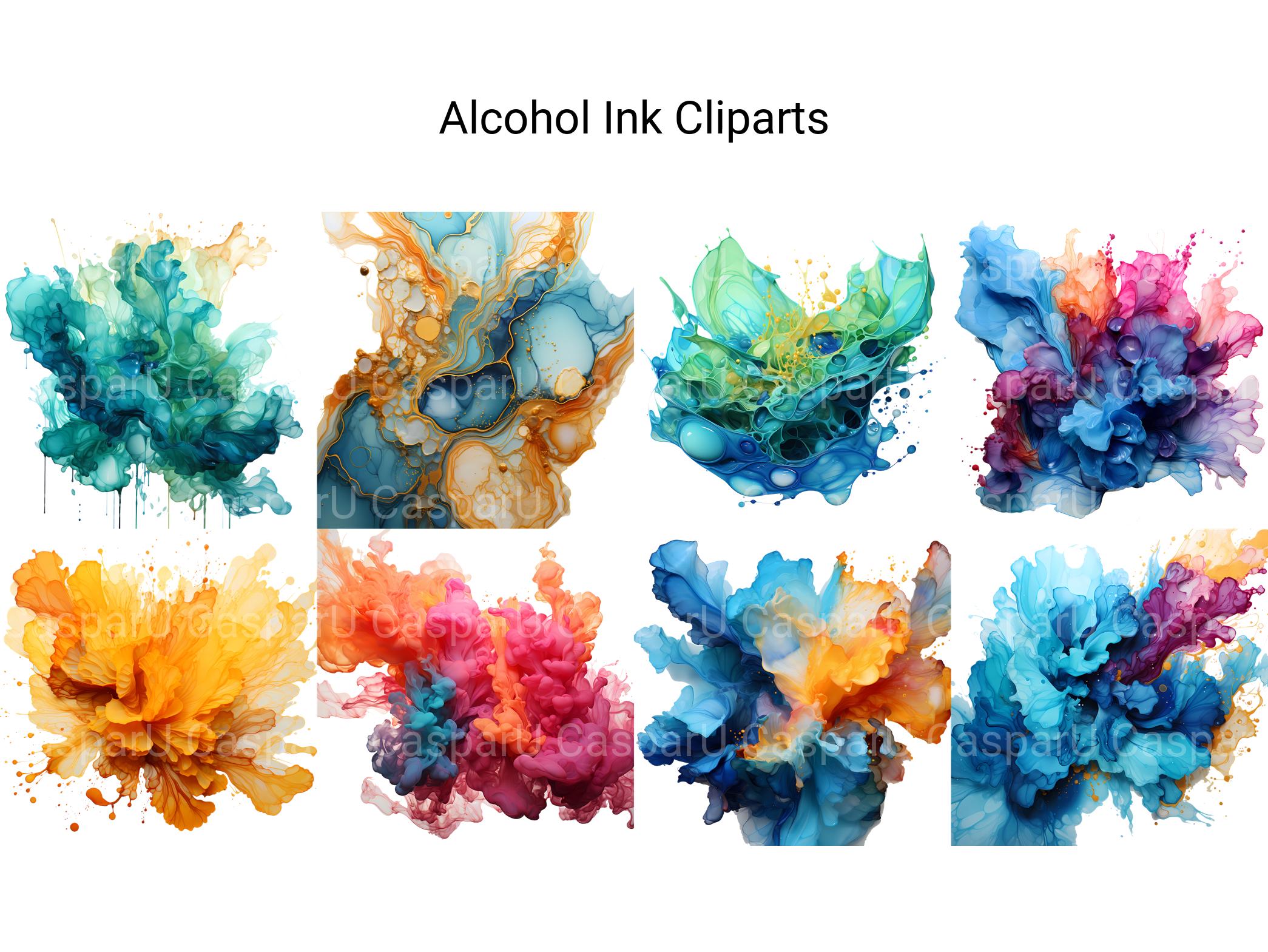 Alcohol Ink Clipart - CraftNest