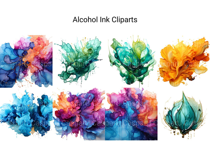 Alcohol Ink Clipart - CraftNest