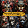 Maskerade Valentinstag Junk Journalseiten