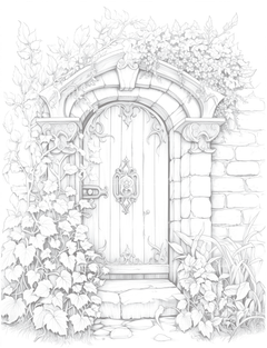 Blooming Door Coloring Book - CraftNest - Digital Crafting and Art