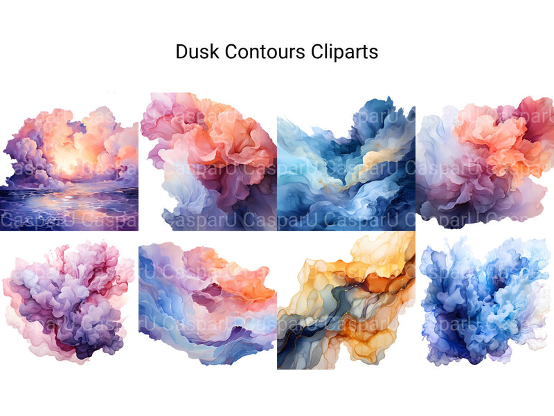 Dusk Contours Clipart - CraftNest