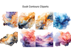 Dusk Contours Clipart - CraftNest