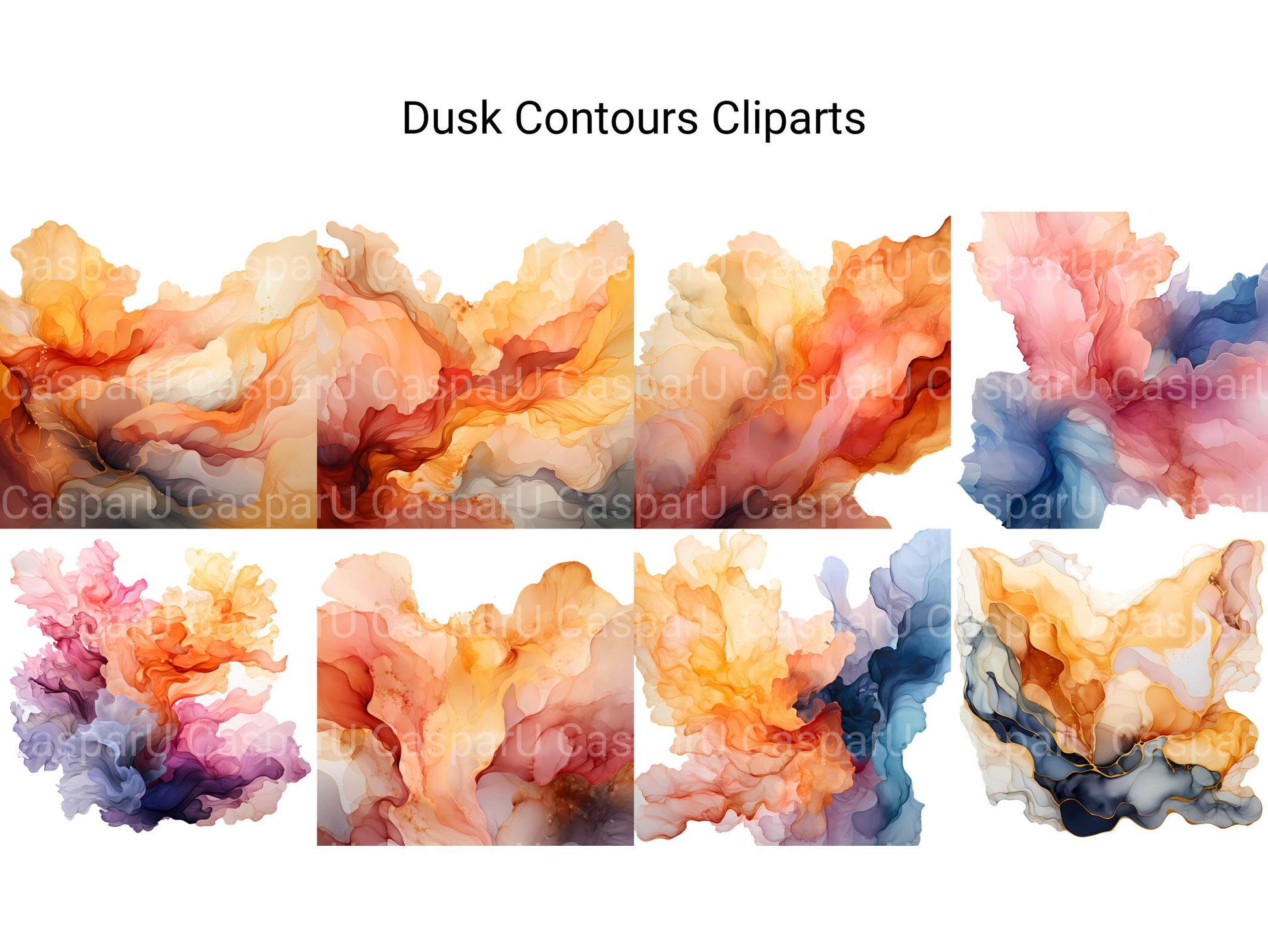 Dusk Contours Clipart - CraftNest