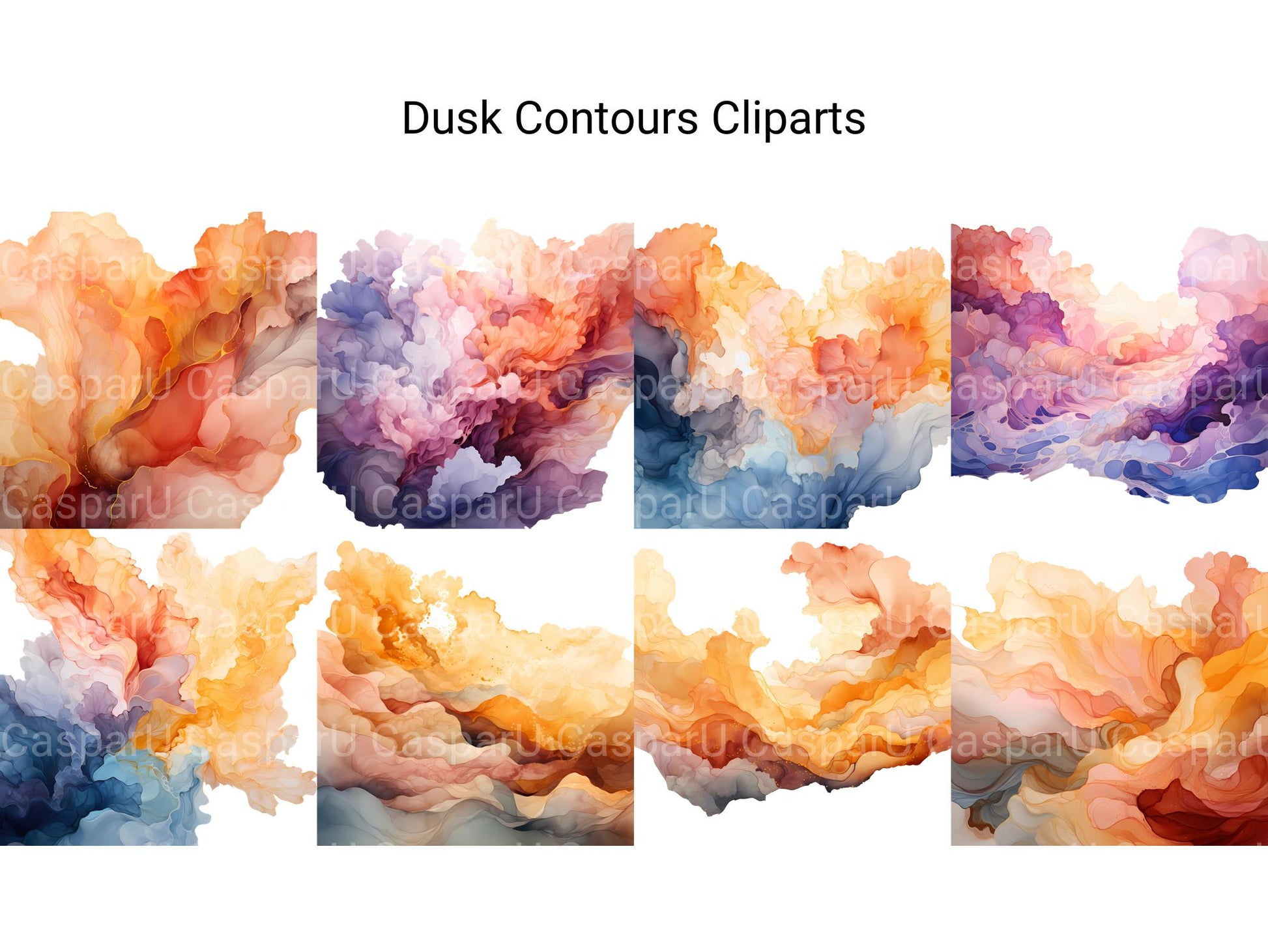 Dusk Contours Clipart - CraftNest