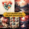 USA Valentine's Day Junk Journal Pages