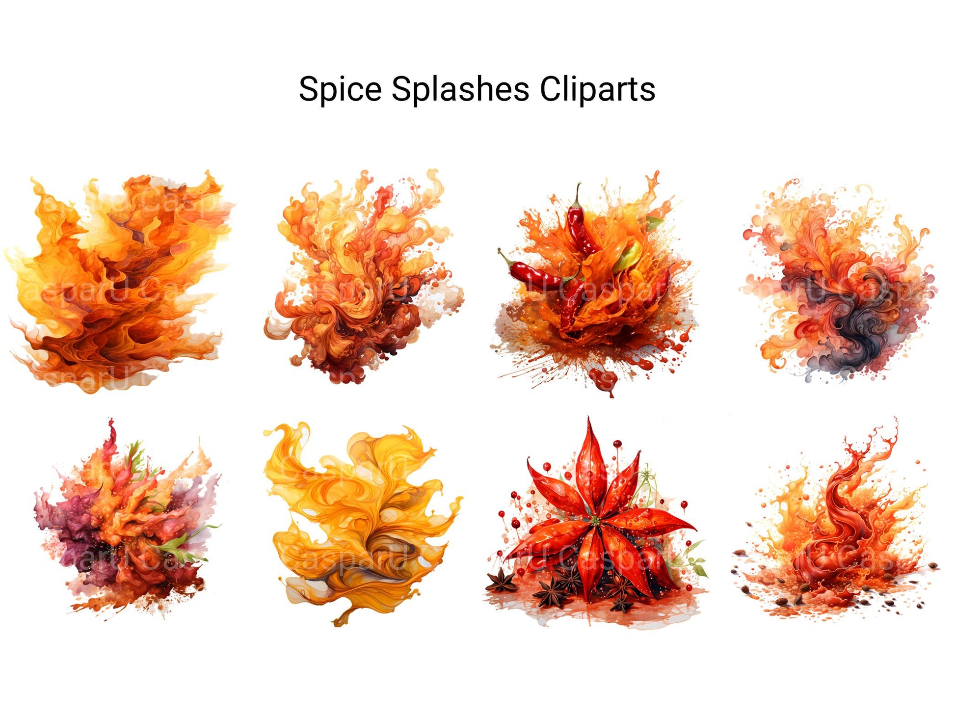 Spice Splashes Clipart - CraftNest