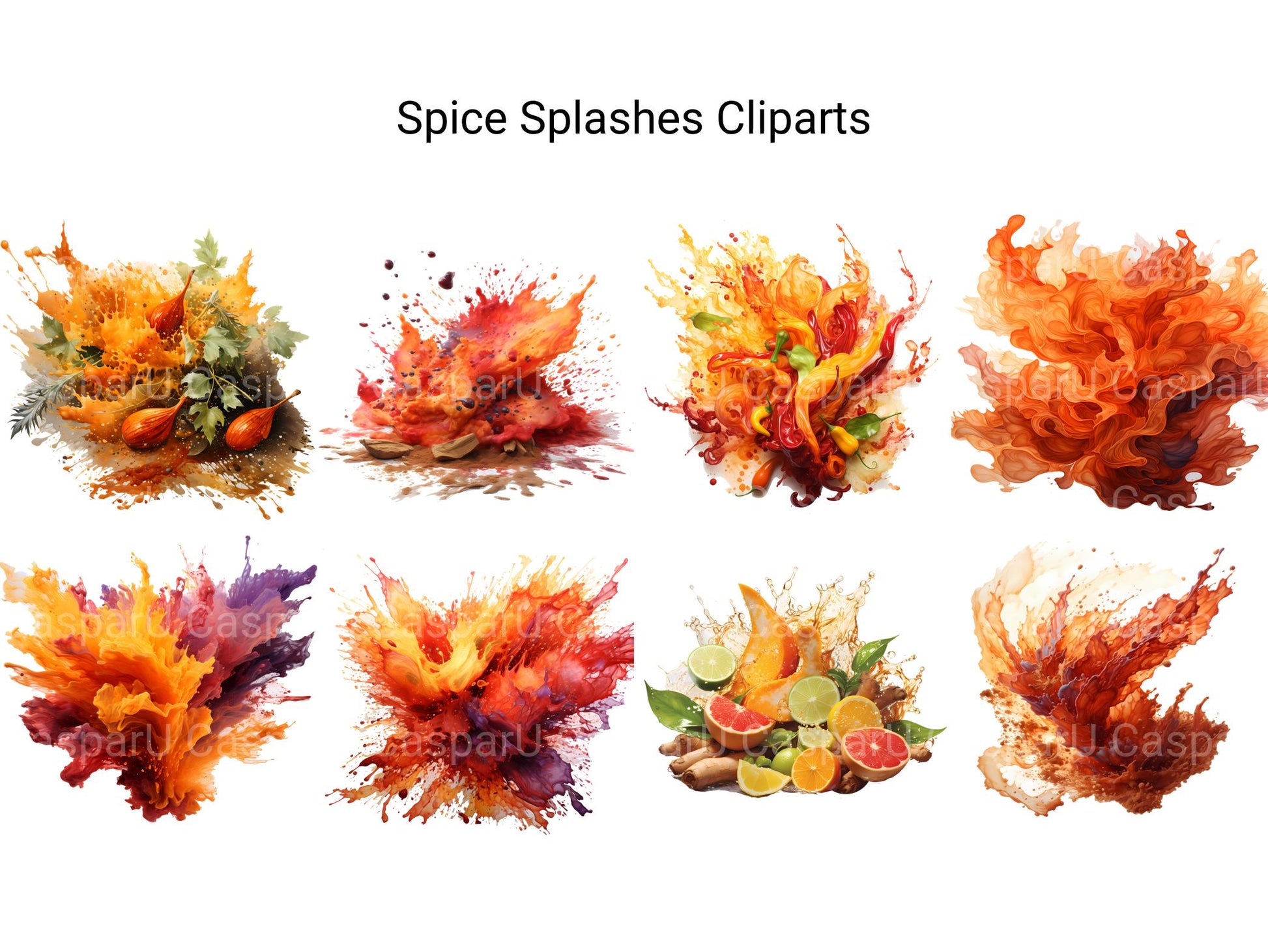 Spice Splashes Clipart - CraftNest