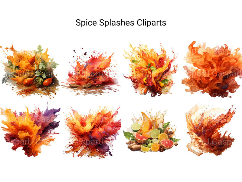 Spice Splashes Clipart - CraftNest