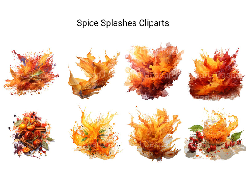 Spice Splashes Clipart - CraftNest