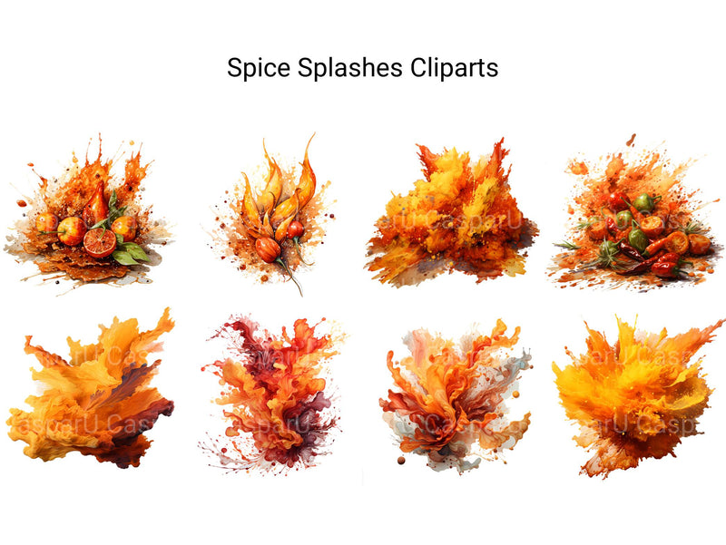 Spice Splashes Clipart - CraftNest