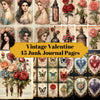Vintage Valentine's Day Junk Journal Pages