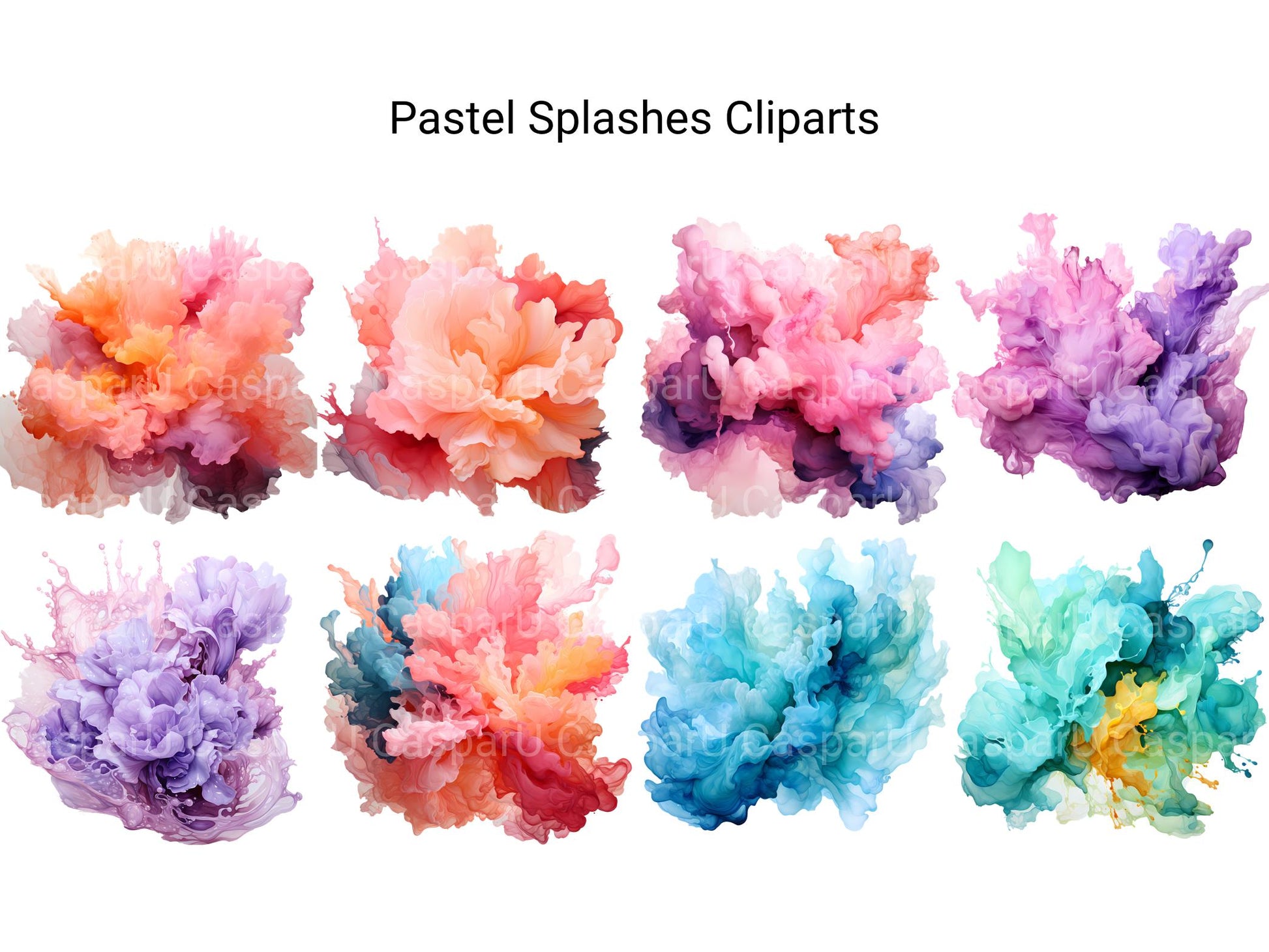 Pastel Splashes Clipart - CraftNest