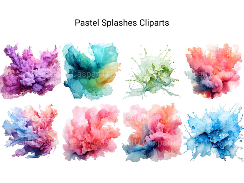 Pastel Splashes Clipart - CraftNest