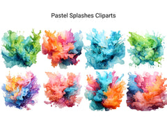 Pastel Splashes Clipart - CraftNest