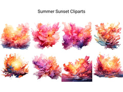 Summer Sunset Clipart - CraftNest