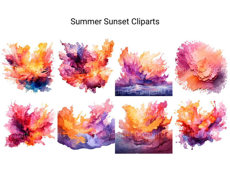 Summer Sunset Clipart - CraftNest