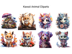 Kawaii Animal Clipart - CraftNest