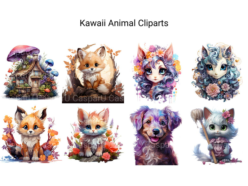 Kawaii Animal Clipart - CraftNest