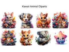 Kawaii Animal Clipart - CraftNest