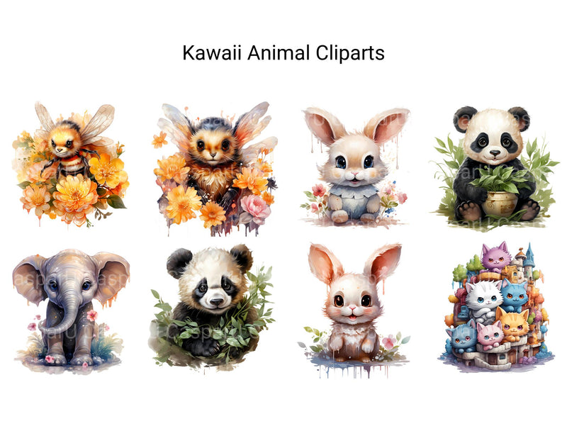 Kawaii Animal Clipart - CraftNest