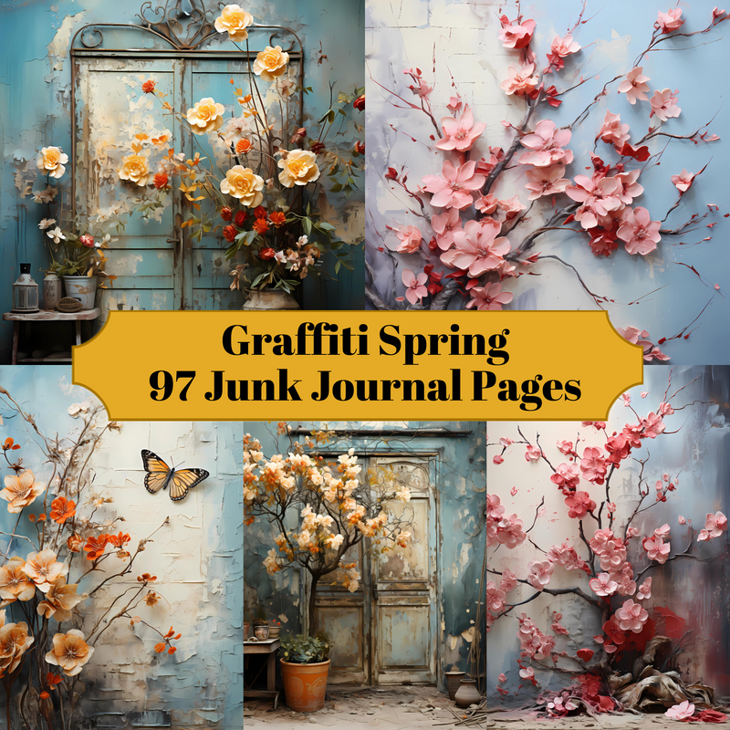 Graffiti Spring Junk Journal Pages - CraftNest