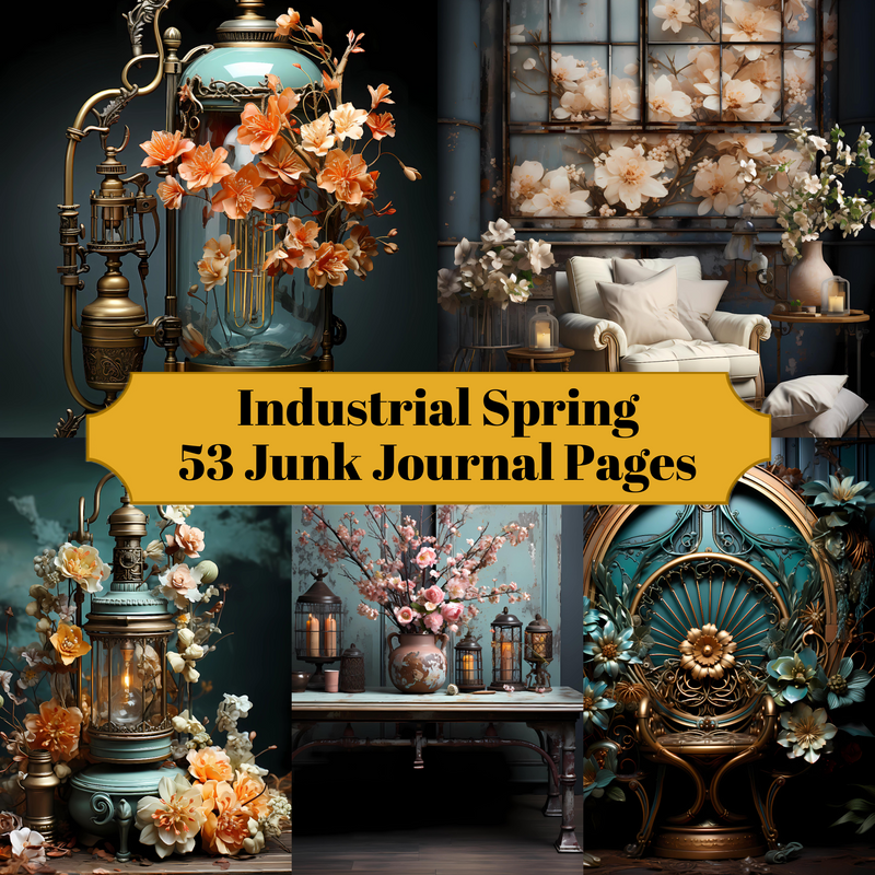 Industrial Spring Junk Journal Pages - CraftNest