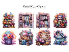 Kawaii Cozy Clipart - CraftNest