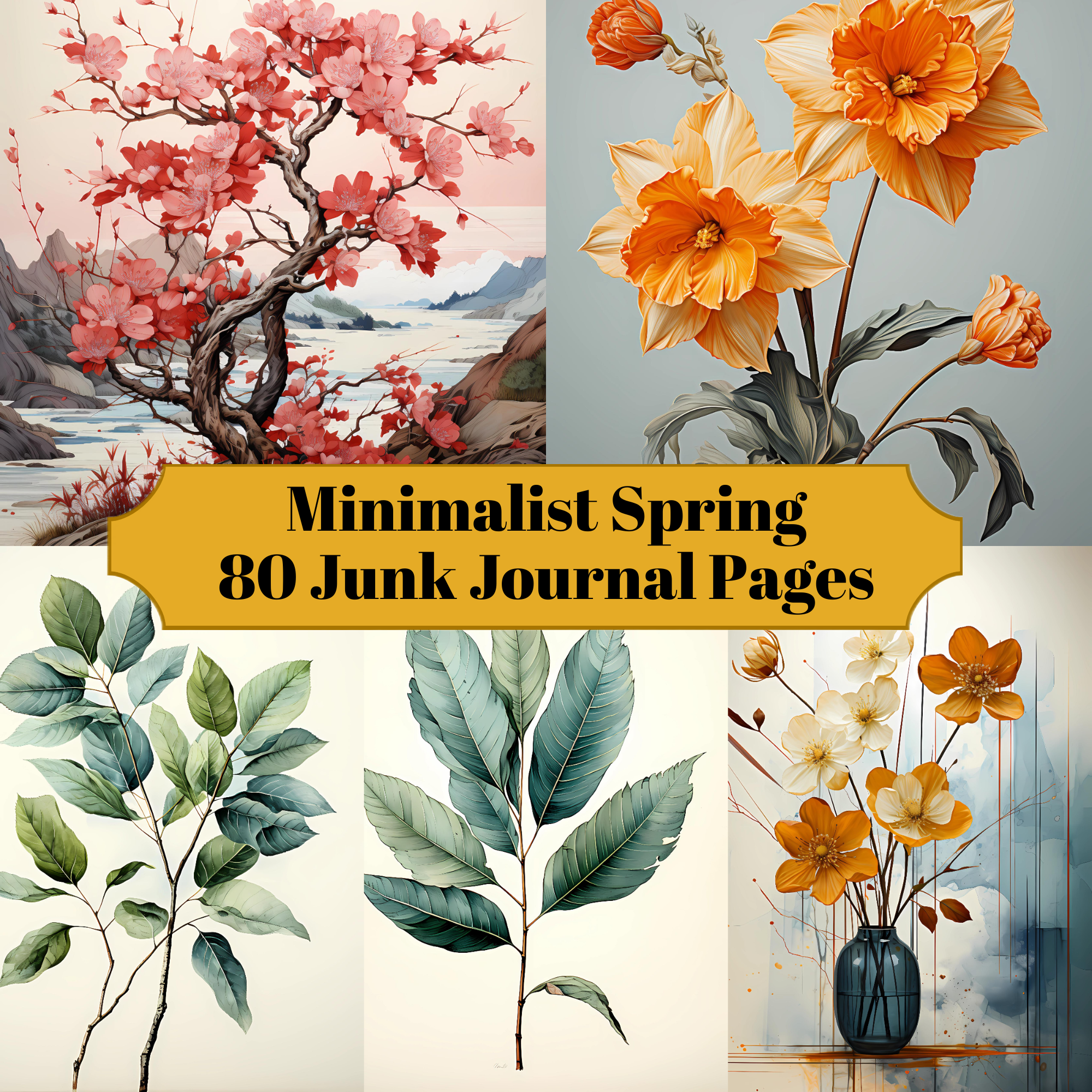 Minimalist Spring Junk Journal Pages - CraftNest