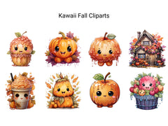 Kawaii Fall Clipart - CraftNest