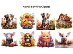 Kawaii Farming Clipart - CraftNest