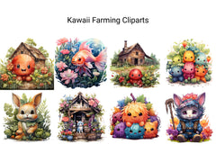 Kawaii Farming Clipart - CraftNest