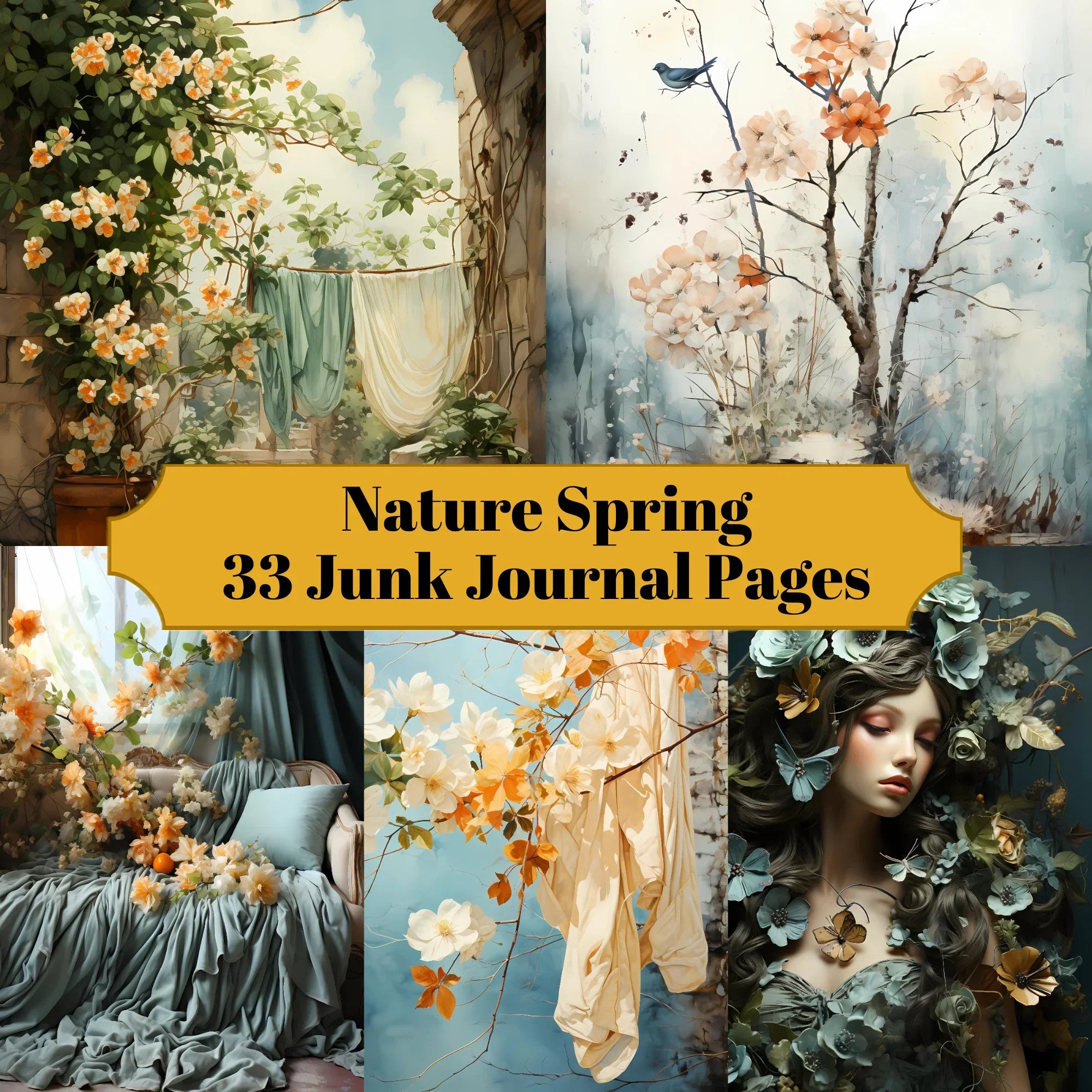 No Spring Journal Nature Spring Junk Journal Pages