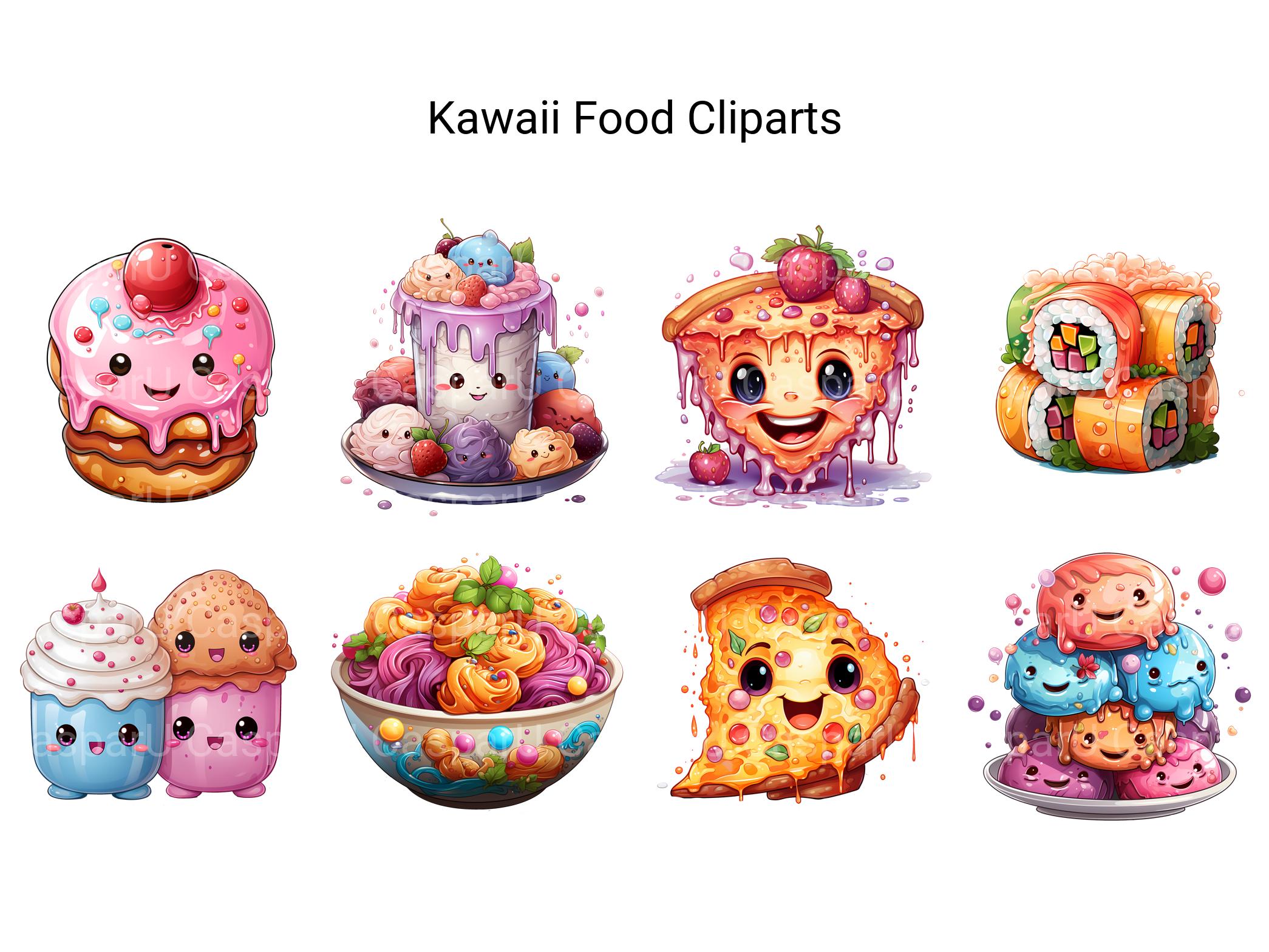 Kawaii Food Clipart - CraftNest