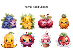 Kawaii Food Clipart - CraftNest