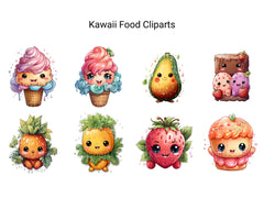 Kawaii Food Clipart - CraftNest