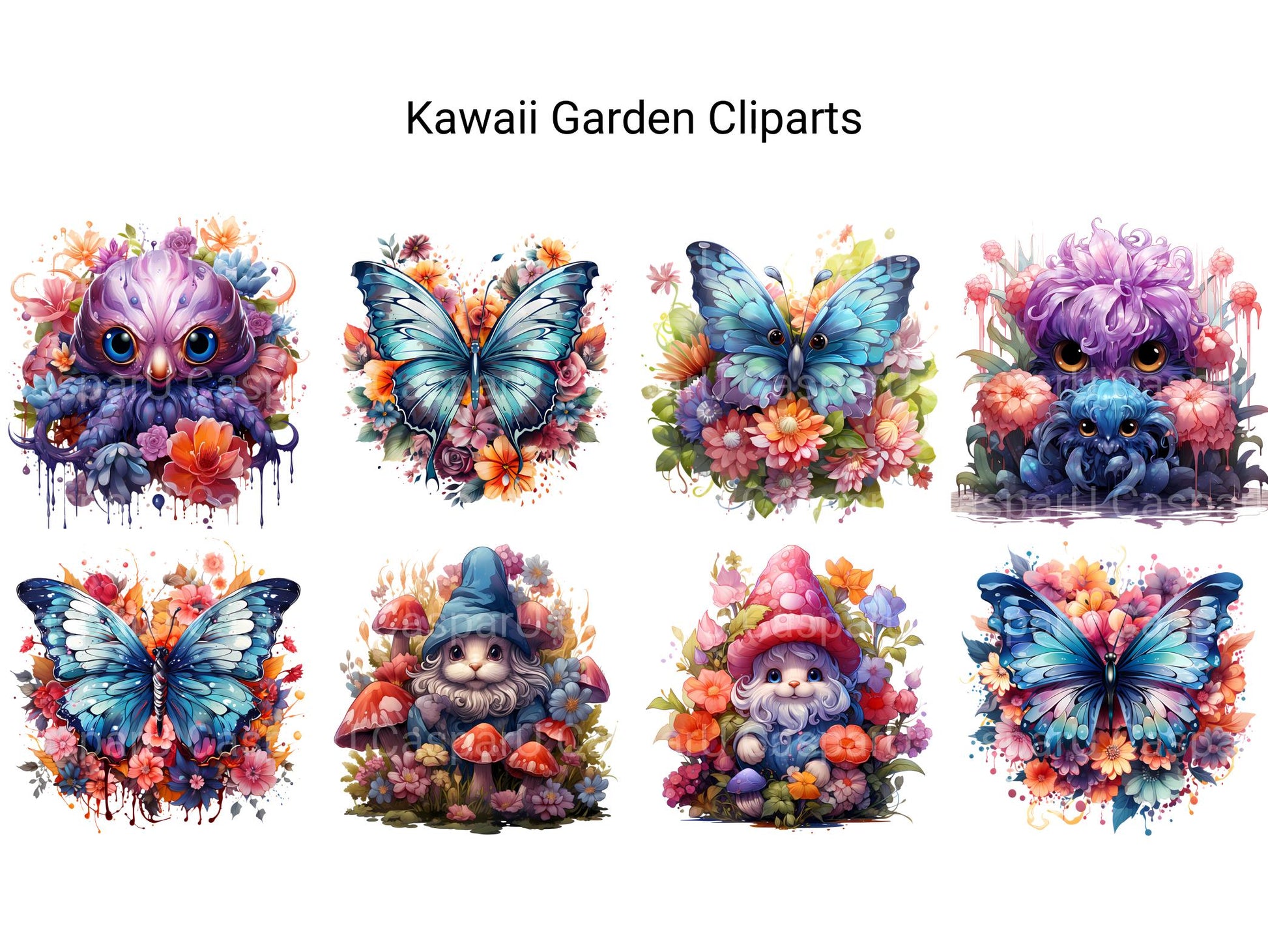 Kawaii Garden Clipart - CraftNest