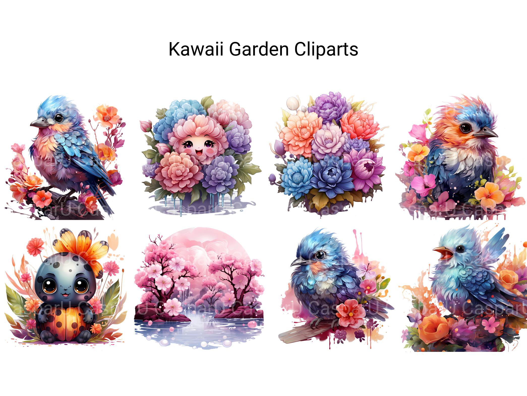 Kawaii Garden Clipart - CraftNest