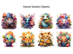 Kawaii Garden Clipart - CraftNest