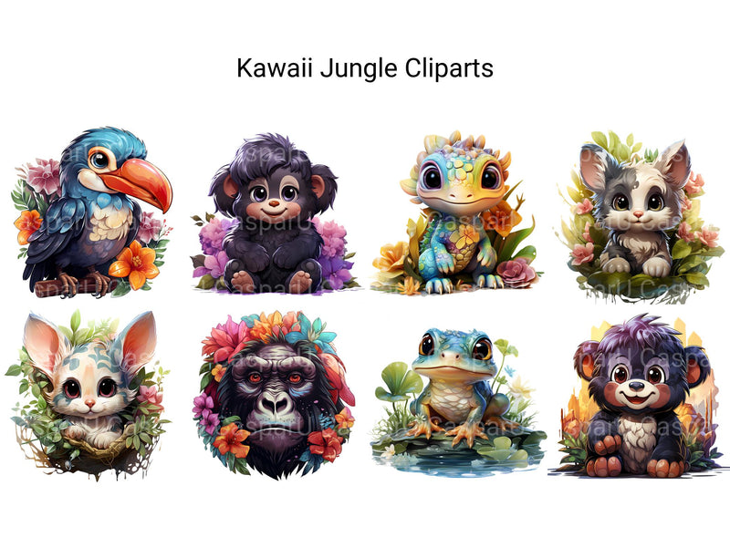 Kawaii Jungle Clipart - CraftNest