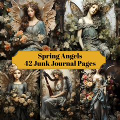 Spring Angels Junk Journal Pages - CraftNest