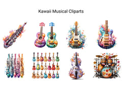 Kawaii Musical Clipart - CraftNest