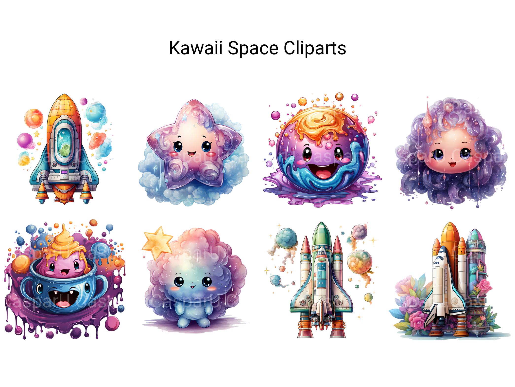 Kawaii Space Clipart - CraftNest