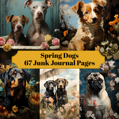 Spring Dogs Junk Journal Pages - CraftNest