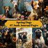 Spring Dogs Junk Journal Seiten