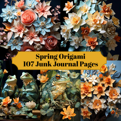 Spring Origami Junk Journal Pages - CraftNest