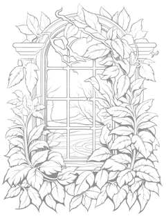 Blooming Window Coloring Book - CraftNest - Digital Crafting and Art