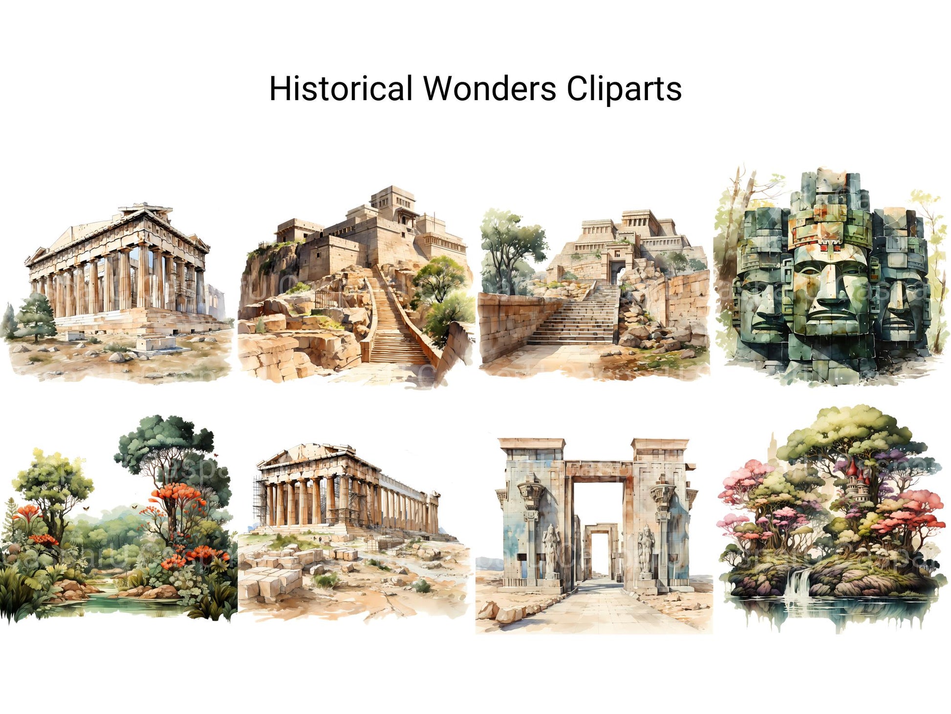 Historical Wonders Clipart - CraftNest