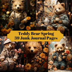 Teddy Bear Spring Junk Journal Pages - CraftNest