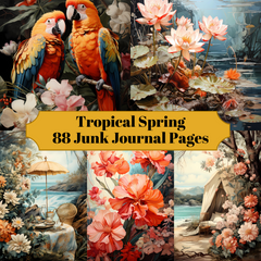 Tropical Spring Junk Journal Pages - CraftNest